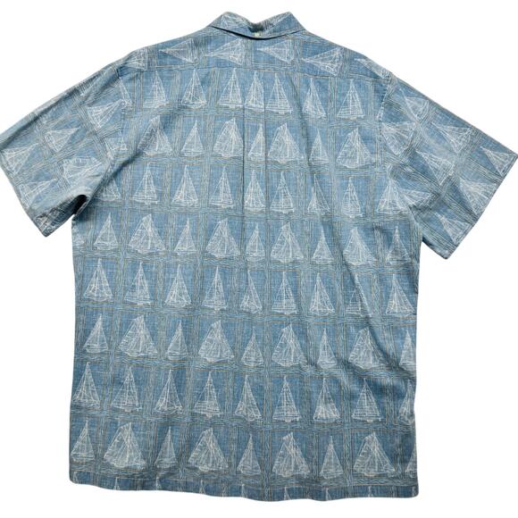 Reyn Spooner VTG 90s Dietrich Varez Mens 3XL Hawaiian Shirt Sailboat Pullover - Picture 7 of 10